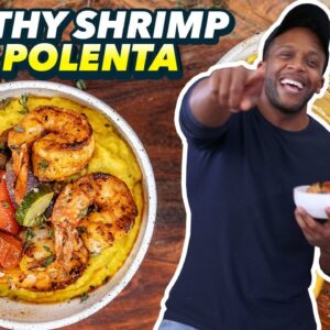 Recipe Quickie - 30 Minute Healthy Shrimp with Creamy Polenta for Mediterranean Diet