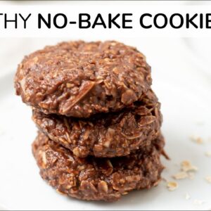 NO BAKE COOKIES | healthy chocolate oatmeal breakfast cookie