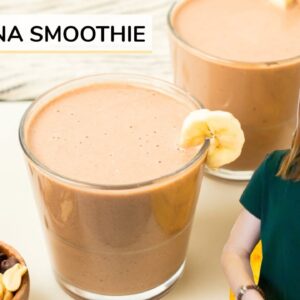 PEANUT BUTTER BANANA SMOOTHIE | just 4-ingredients