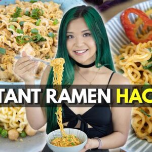 3 New Ways to Eat Instant Noodles (Vegan Instant Ramen HACKS!)
