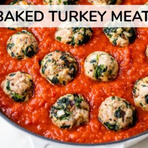 BEST BAKED TURKEY MEATBALLS | easy, healthy meatball recipe