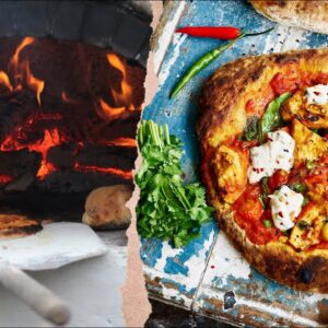 BUILD A PIZZA OVEN IN 5 MINS! + unbelievable Indian fusion Pizza RECIPE