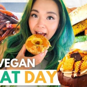 EPIC VEGAN CHEAT DAY! Eating UNLIMITED Calories!! (Not Healthy)