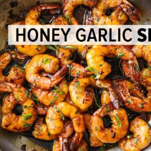 HONEY GARLIC SHRIMP | easy 20-minute dinner recipe