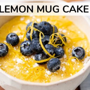 KETO LEMON MUG CAKE | 1-minute in the microwave
