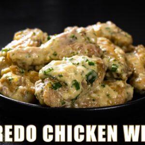 Keto Wings!!! Delicious Crispy Alfredo Chicken Wings (Inspired by Nick DiGiovanni)