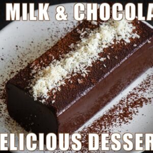 Do you have milk and chocolate? Make this delicious dessert with no flour, no oven and no gelatin!