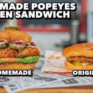 Reimagined Healthy Popeyes Chicken Sandwich with Reduced Fat