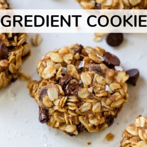4 INGREDIENT PEANUT BUTTER OATMEAL COOKIES | healthy oatmeal breakfast cookies
