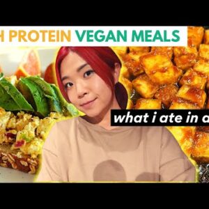 What I Ate in a Day as a Vegan Living Alone | High Protein ❤️ Egg Salad, Teriyaki Tofu, Salad Rolls