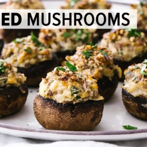 STUFFED MUSHROOMS | the best vegetarian recipe for Thanksgiving & Christmas