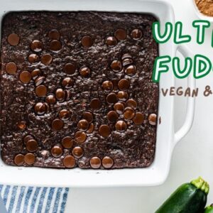Vegan Zucchini Brownies // Gluten-Free & So Fudgy!
