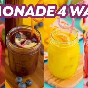 HOMEMADE LEMONADE 4 Ways – Strawberry, Mango & More!