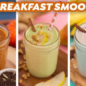 Breakfast Smoothies for Fall – Pumpkin, Pear & Pecan!