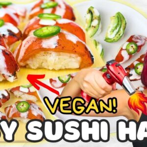 AM I A SUSHI CHEF? Easy Vegan SUSHI HACK to Make Sushi Taste AMAZING 🔥