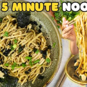 GOT 5 MINUTES? MAKE THESE NOODLES 🍜 (Korean Soy Sauce Noodles / Ganjang Bibim Guksu Recipe)