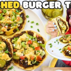 SMASH BURGER TACOS | Vegan BIG MAC TACOS Recipe (NO MEAT ALTERNATIVES)